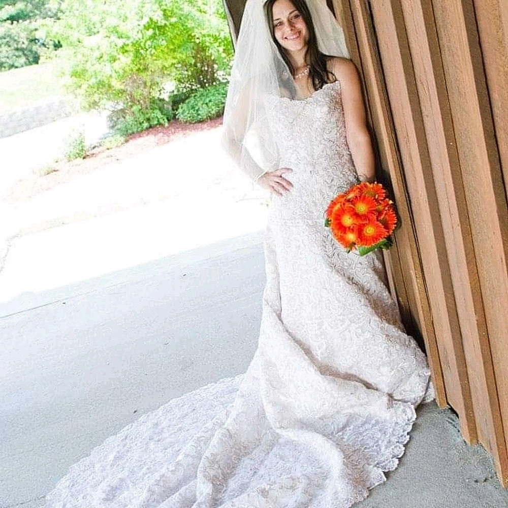 Allure Bridal Wedding Dress and Matching Veil